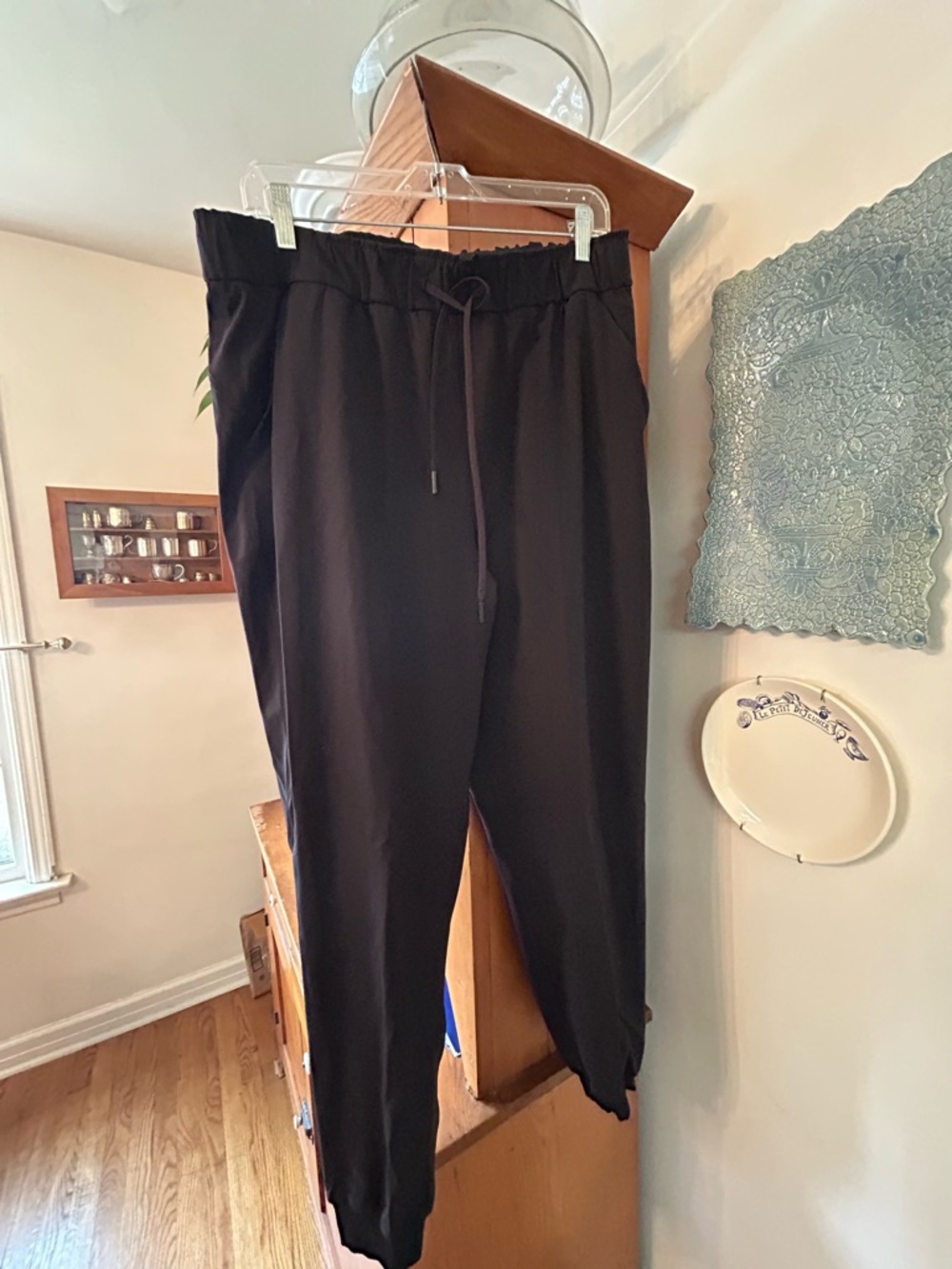 lululemon athletica Black Drawstring Track Pants elastic waist